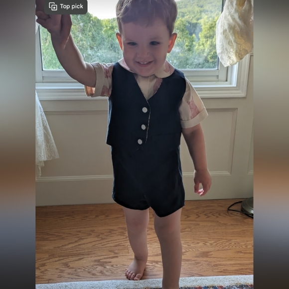 Handmade 1960s pattern toddler suit - Picture 3 of 5